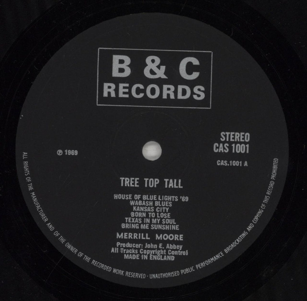 Merrill E Moore Tree Top Tall UK vinyl LP album (LP record) M37LPTR499139