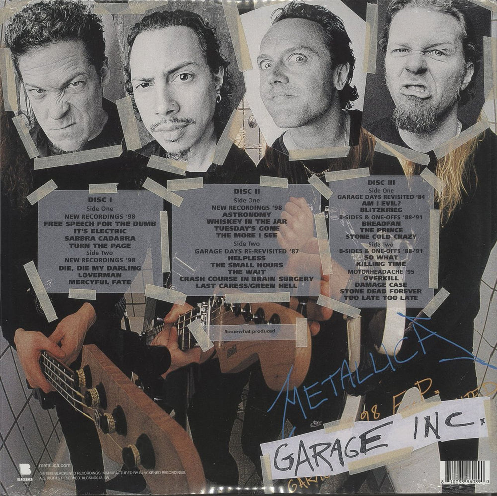 Metallica Garage Inc. - Fade To Blue Vinyl - Sealed US 3-LP vinyl record set (Triple LP Album) 810083960890