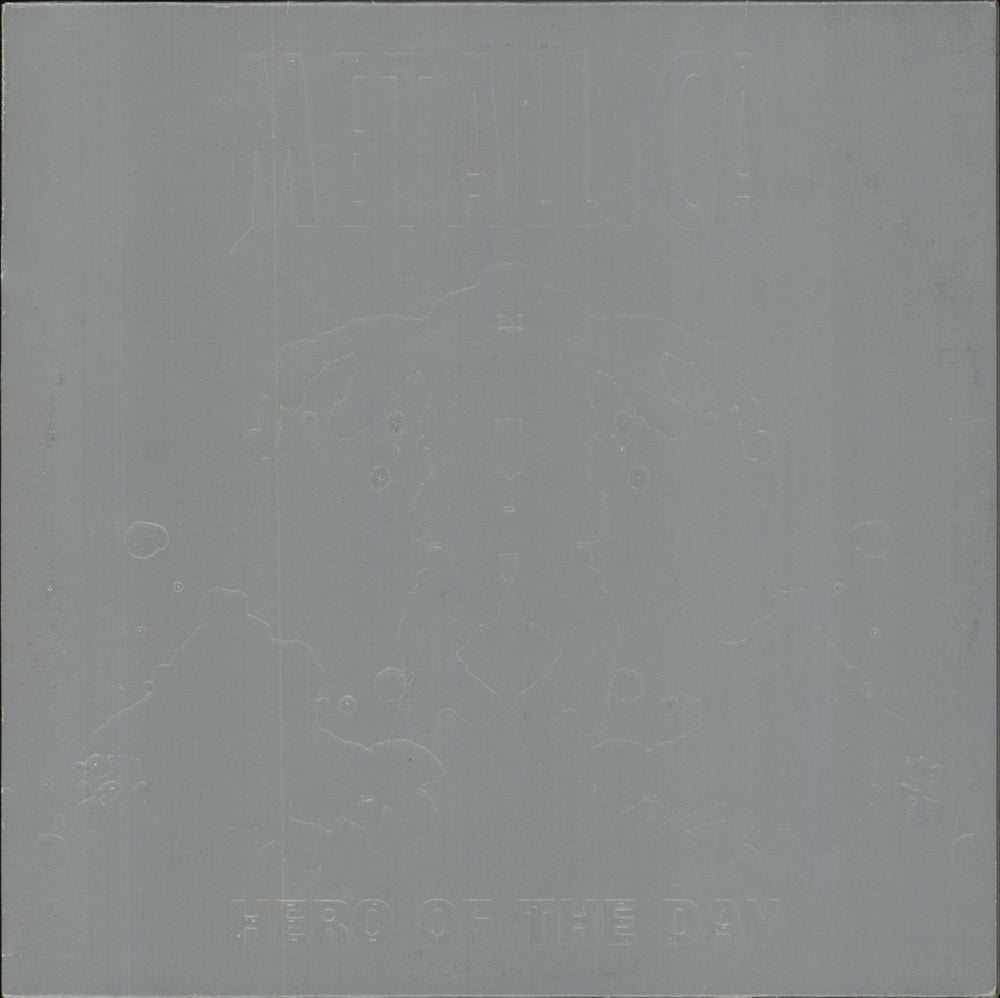Metallica Hero Of The Day - Embossed UK 12" vinyl single (12 inch record / Maxi-single) METAL13