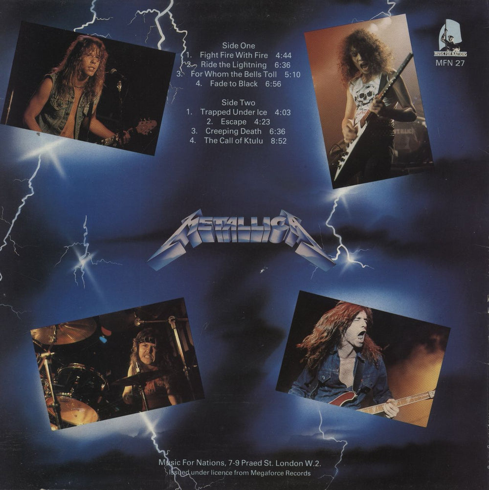 Metallica Ride The Lightning - 1st - EX UK vinyl LP album (LP record)