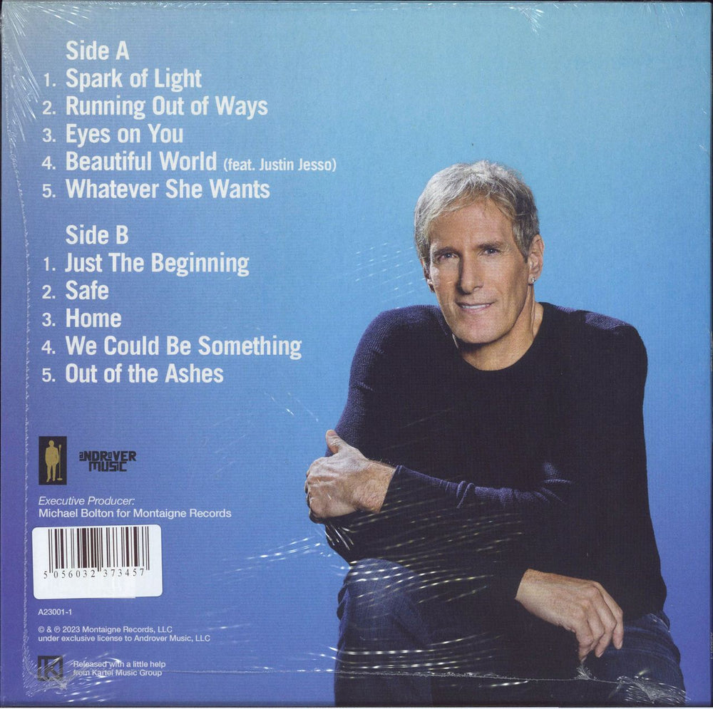 Michael Bolton Spark Of Light - Gold Vinyl + Autographed Print + Opened Shrink UK vinyl LP album (LP record) 5056032373457