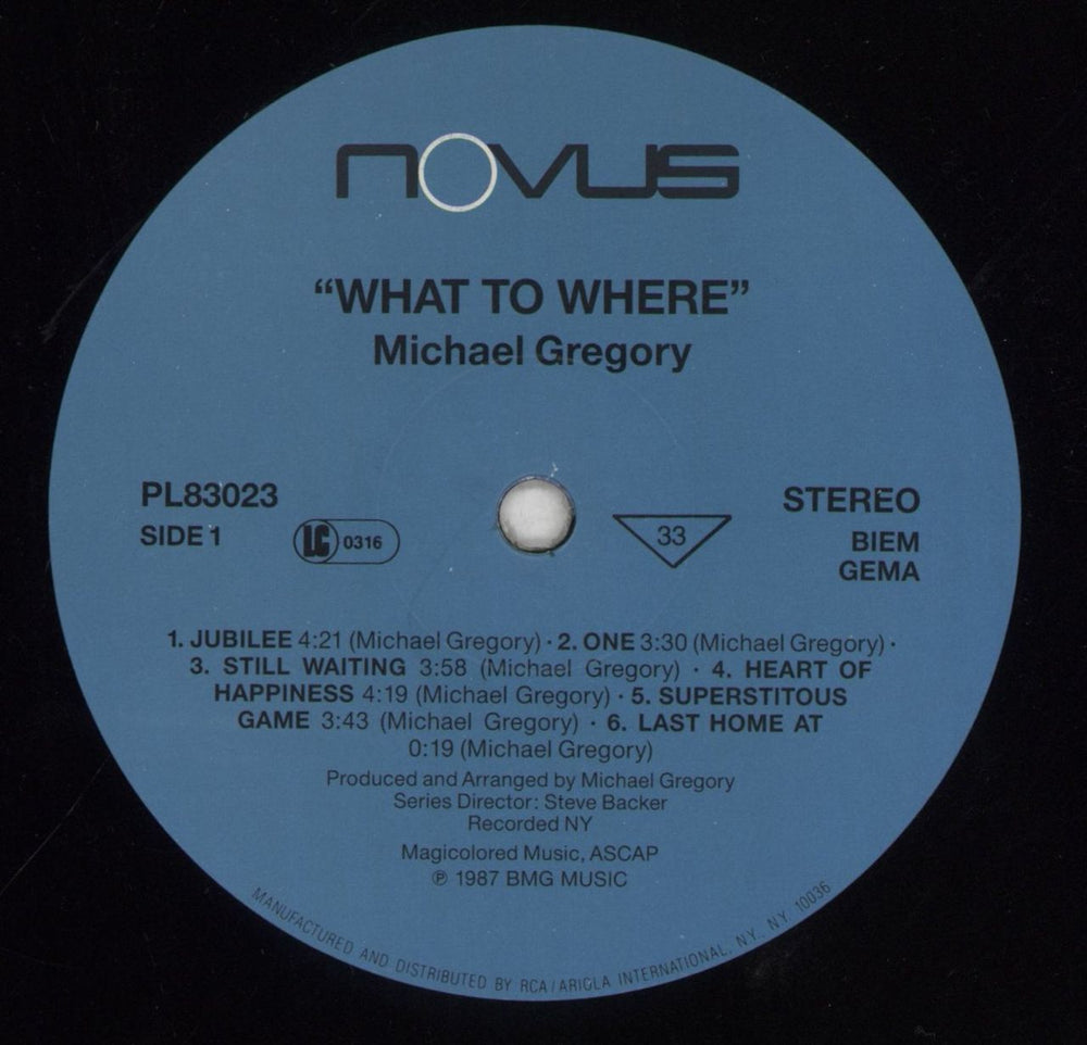Michael Gregory Jackson What To Where German vinyl LP album (LP record) Q0CLPWH856086