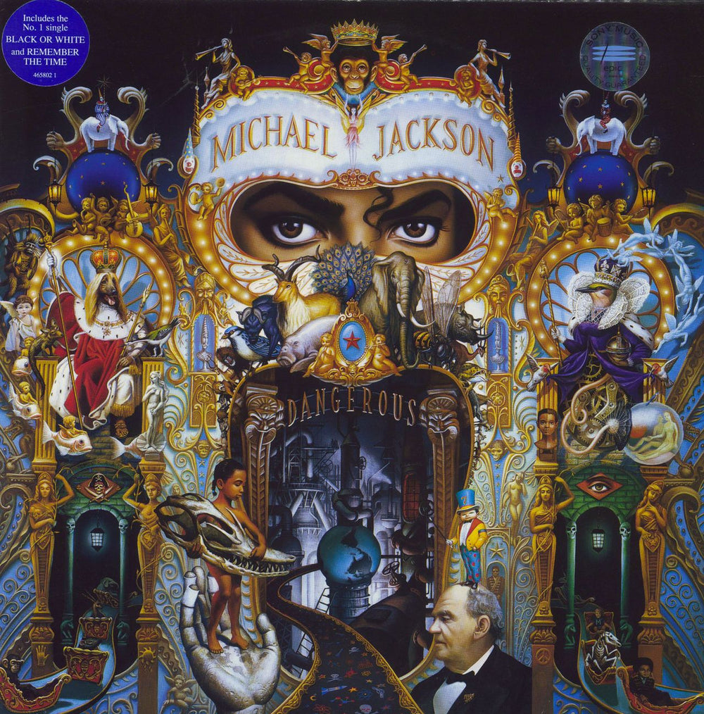 Michael Jackson Dangerous - Hypestickered UK 2-LP vinyl record set (Double LP Album) 4658021