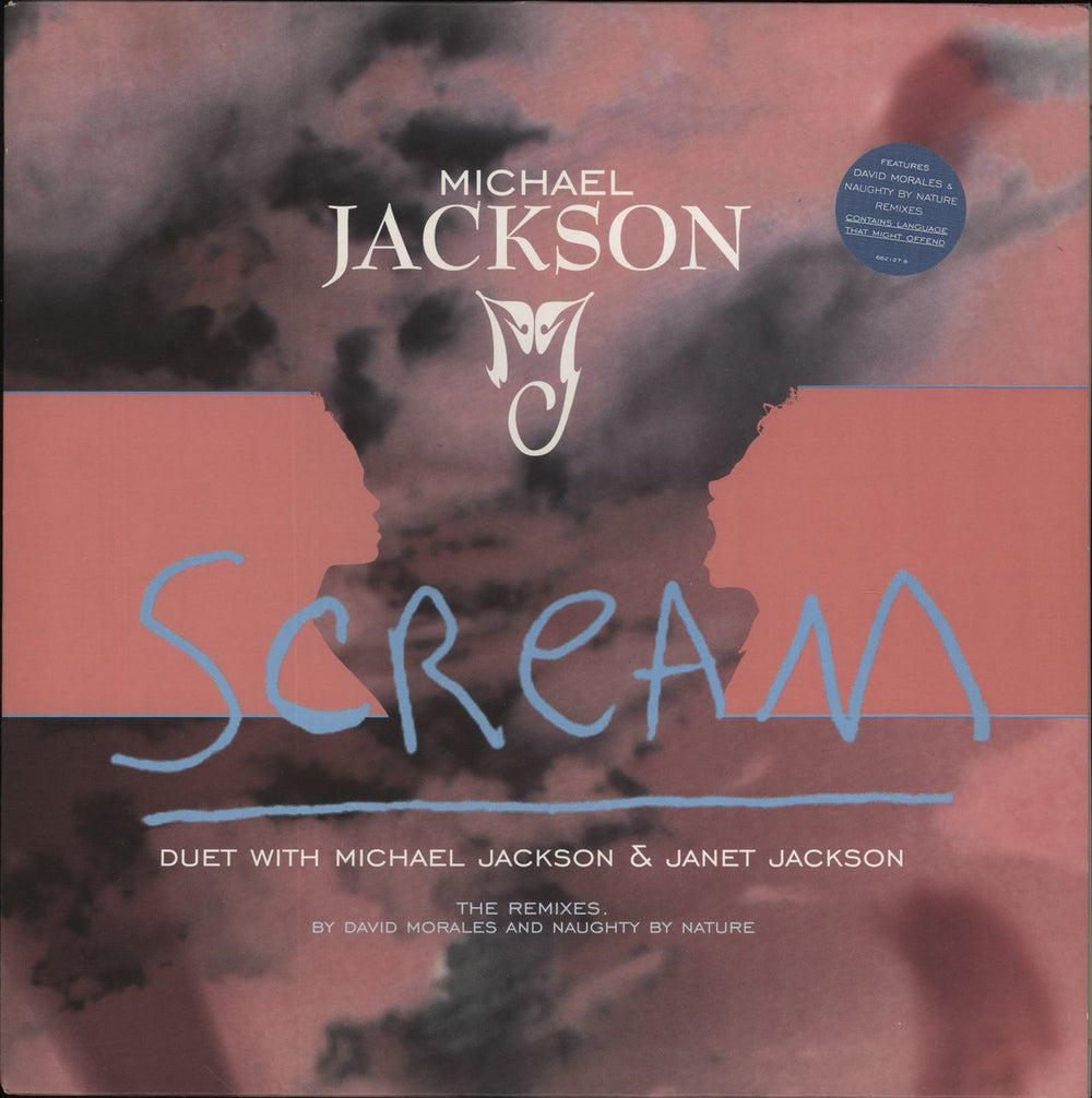 Michael Jackson Scream (David Morales And Naughty By Nature Mixes) - Red Sleeve UK 12" vinyl single (12 inch record / Maxi-single) 6621278