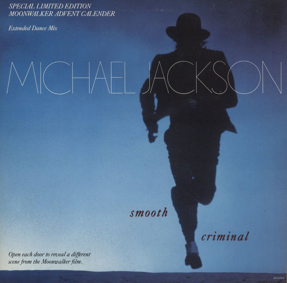 Michael Jackson Smooth Criminal - Calendar - EX UK 12" vinyl single (12 inch record / Maxi-single) 653170-6