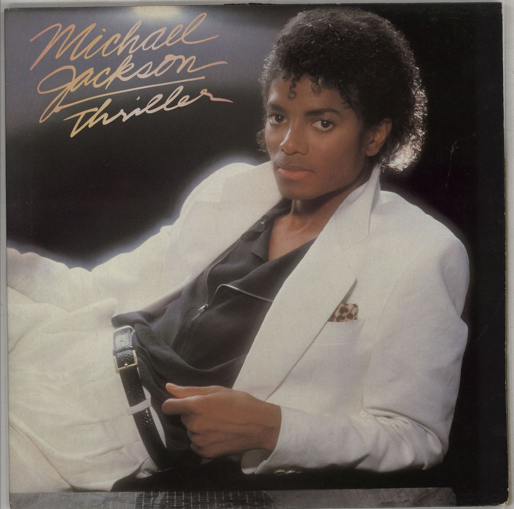 Michael Jackson Thriller - 2nd UK vinyl LP album (LP record) EPC85930