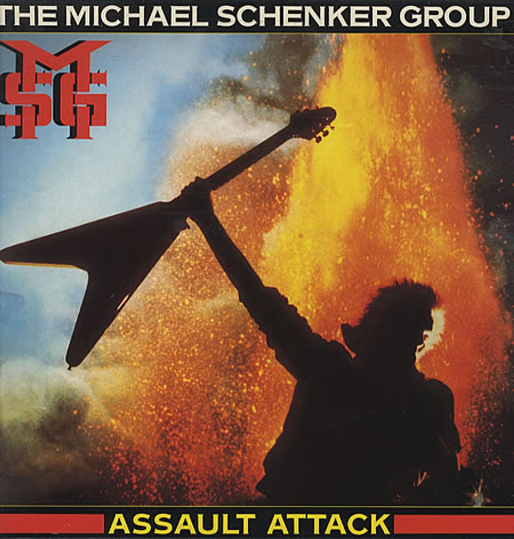 Michael Schenker Group Assault Attack UK vinyl LP album (LP record) CHR1393