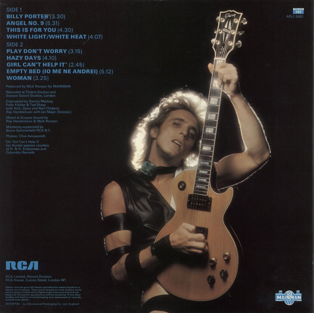 Mick Ronson Play Don't Worry UK vinyl LP album (LP record)