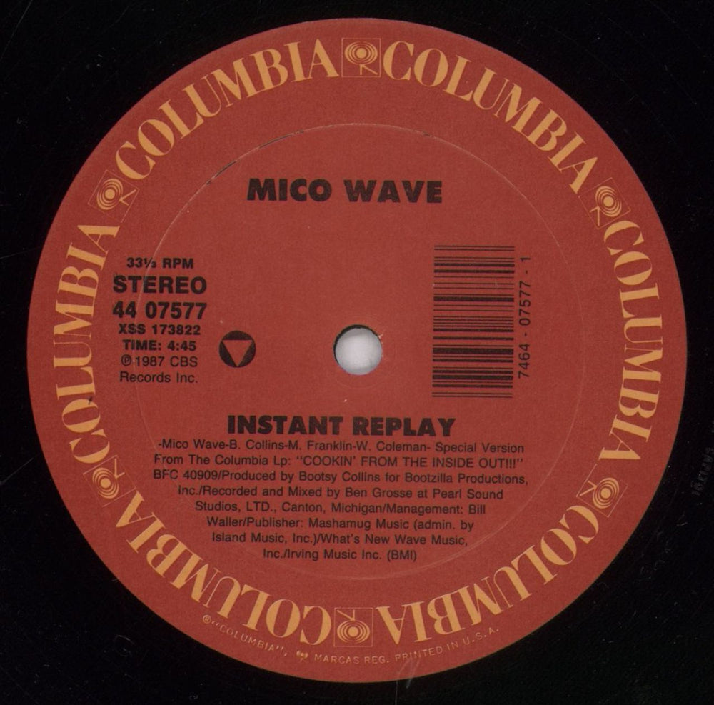 Mico Wave Instant Replay US 12" vinyl single (12 inch record / Maxi-single) 62F12IN839705