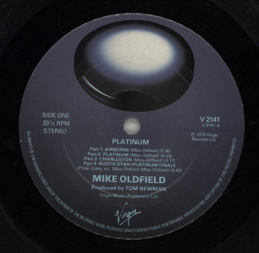 Mike Oldfield Platinum - Mispressed label & sleeve UK vinyl LP album (LP record) OLDLPPL286962