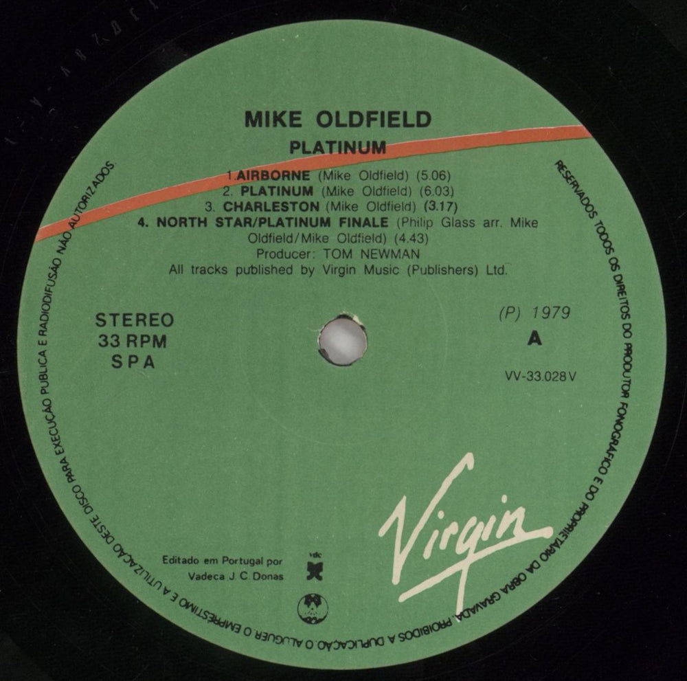 Mike Oldfield Platinum Portugese vinyl LP album (LP record) OLDLPPL673840