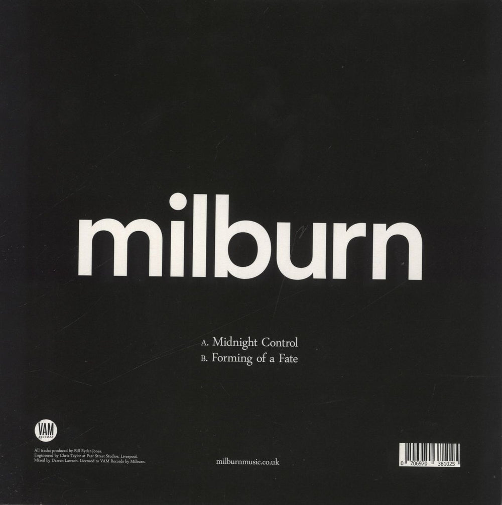 Milburn Midnight Control UK 7" vinyl single (7 inch record / 45) 706970381025