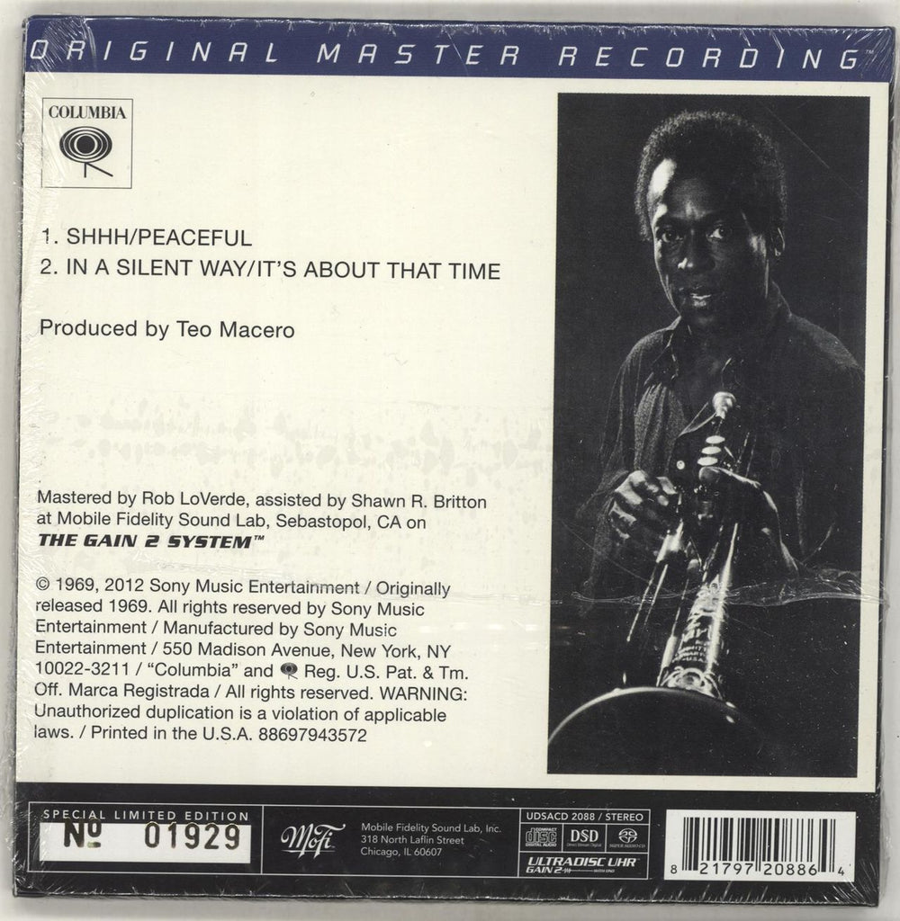 Miles Davis In A Silent Way US super audio CD SACD MDASAIN692986