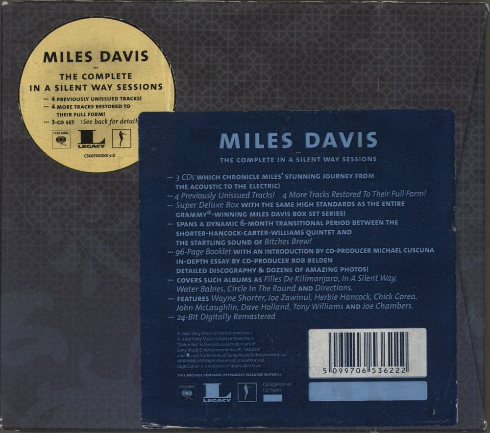 Miles Davis The Complete In A Silent Way Sessions UK 3-CD album set (Triple CD) #5099706536222