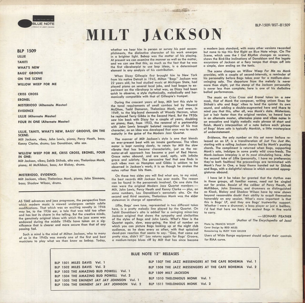 Milt Jackson Milt Jackson - 'b' Label US vinyl LP album (LP record)