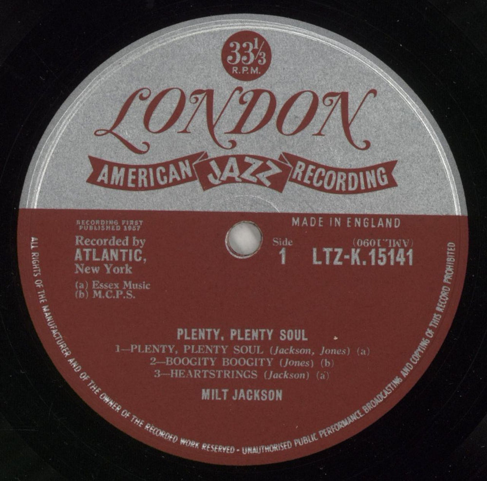 Milt Jackson Plenty, Plenty Soul UK vinyl LP album (LP record) MJ1LPPL870031