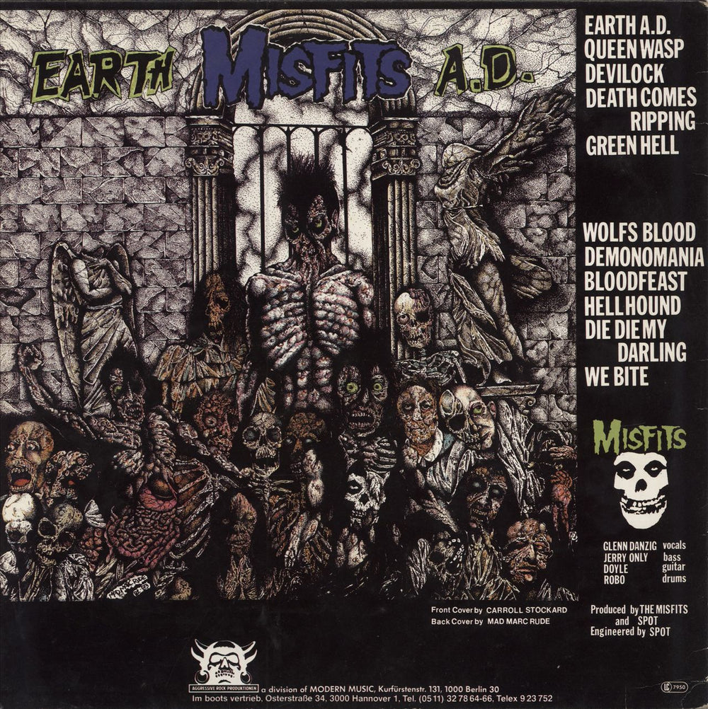 Misfits Earth A.D. / Wolfsblood - Black Label German vinyl LP album (LP record)