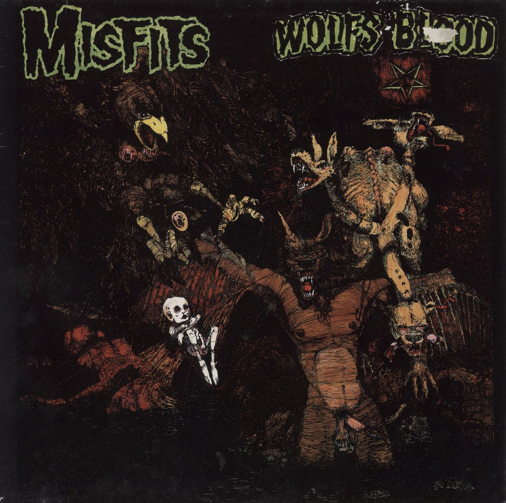 Misfits Earth A.D. / Wolfsblood - Black Label German vinyl LP album (LP record) AG0024