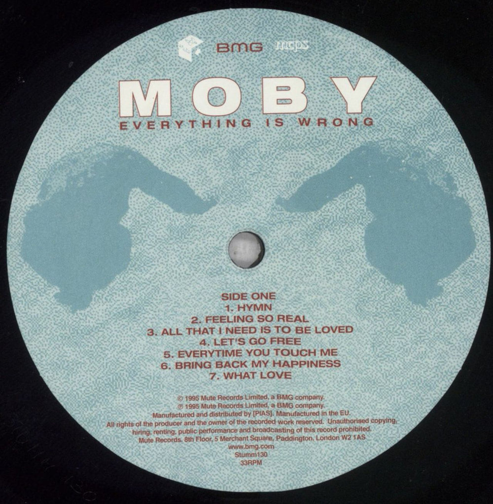 Moby Everything Is Wrong - 180gm UK vinyl LP album (LP record) MBYLPEV847078