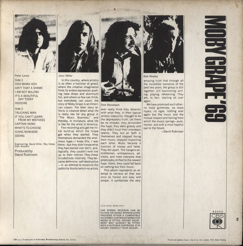Moby Grape Moby Grape '69 - VG UK vinyl LP album (LP record)