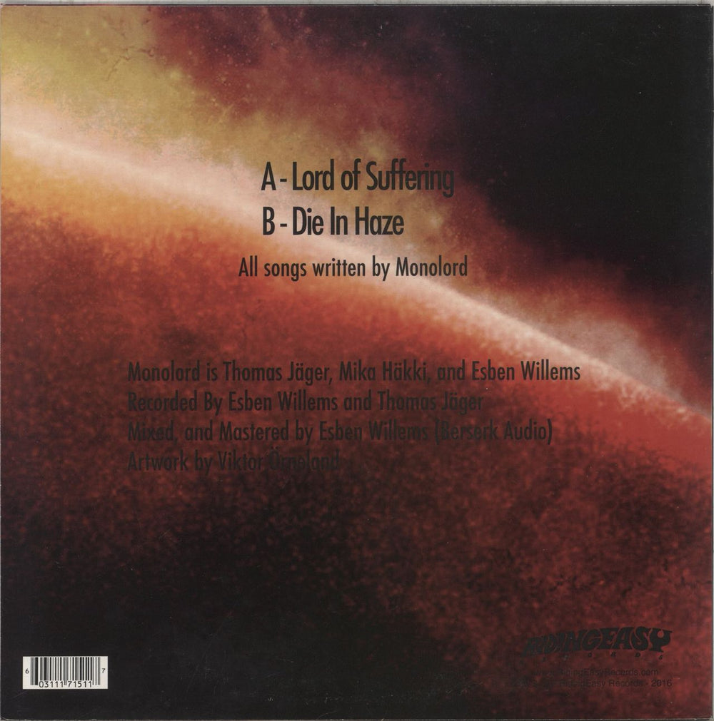 Monolord Lord Of Suffering / Die In Haze - Purple Vinyl US 10" vinyl single (10 inch record) 603111715117