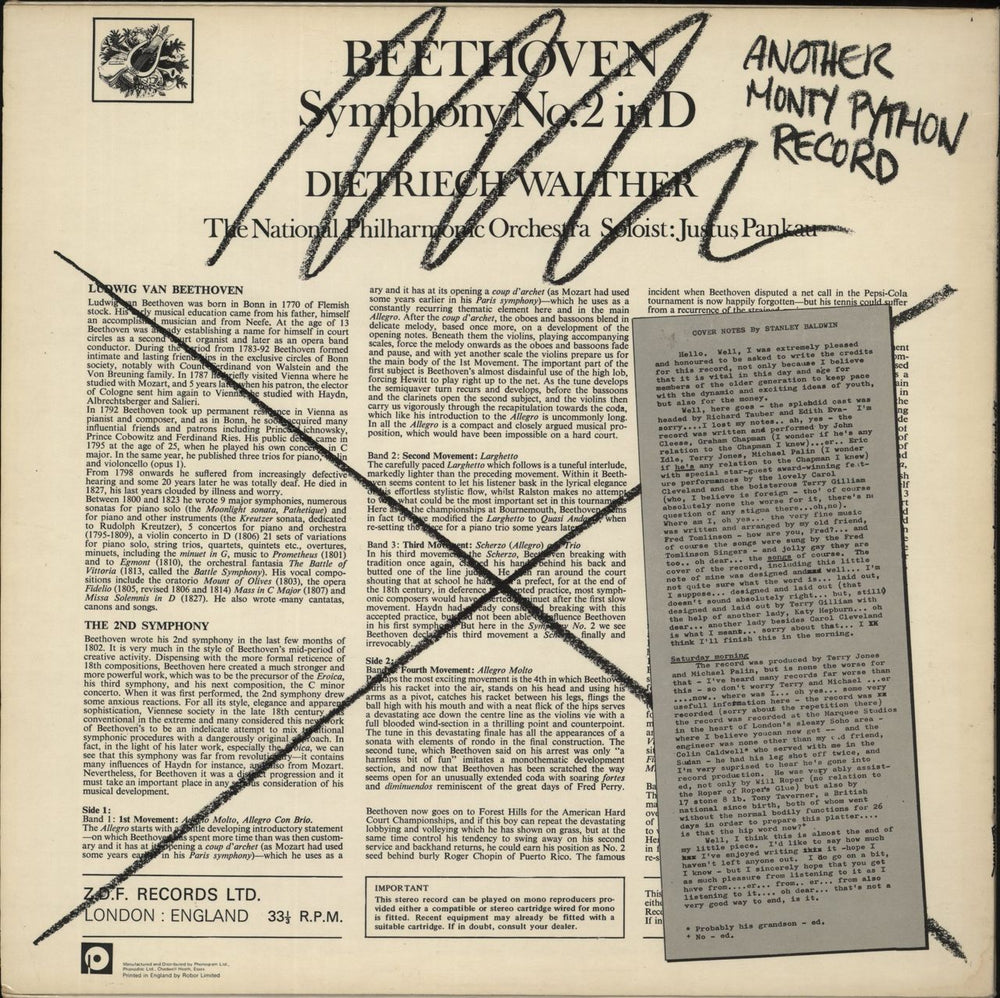 Monty Python Another Monty Python Record - Small Madhatter UK vinyl LP album (LP record)