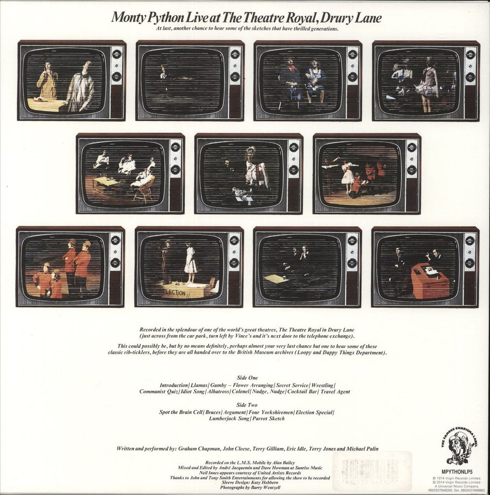 Monty Python Live At Drury Lane UK vinyl LP album (LP record) 602508061110