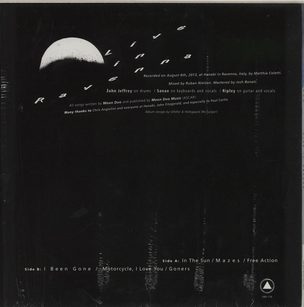 Moon Duo Live In Ravenna + Shrink US vinyl LP album (LP record) 616892219941