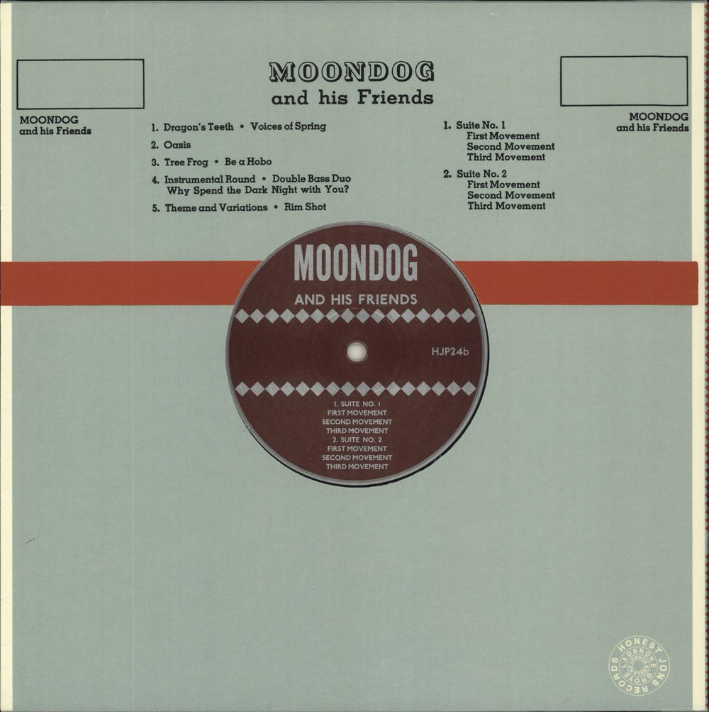 Moondog Moondog And His Friends UK 10" vinyl single (10 inch record)