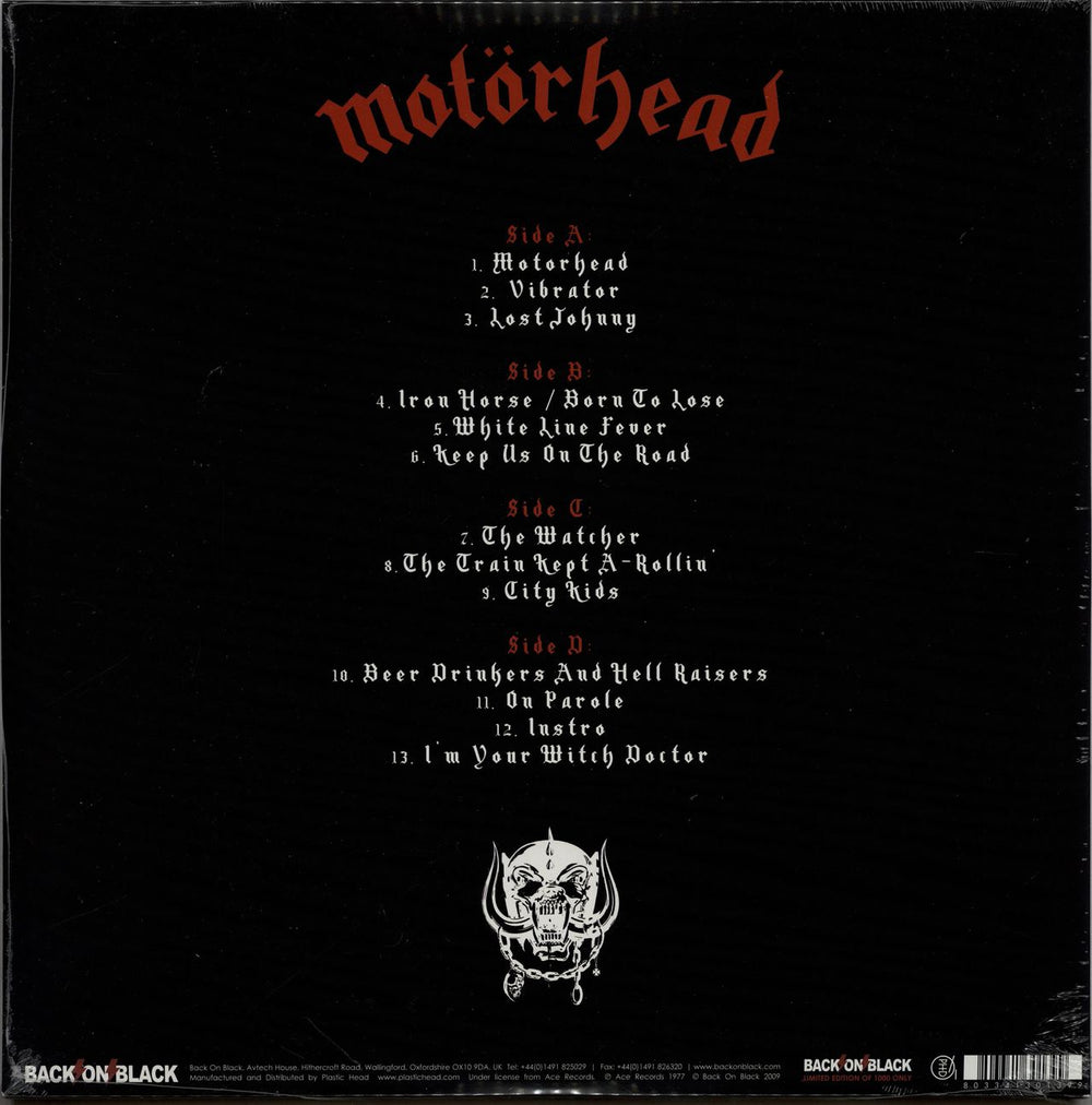 Motorhead Motorhead - 180gm - Coloured Vinyl - Sealed UK 2-LP vinyl record set (Double LP Album) 803341301399