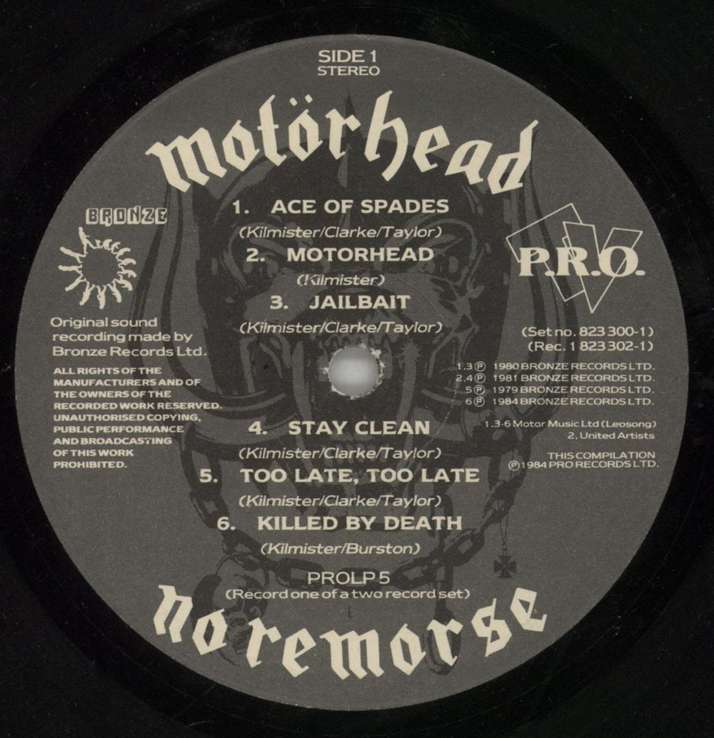 Motorhead No Remorse - Leather Sleeve - VG UK 2-LP vinyl record set (Double LP Album) MOT2LNO870572