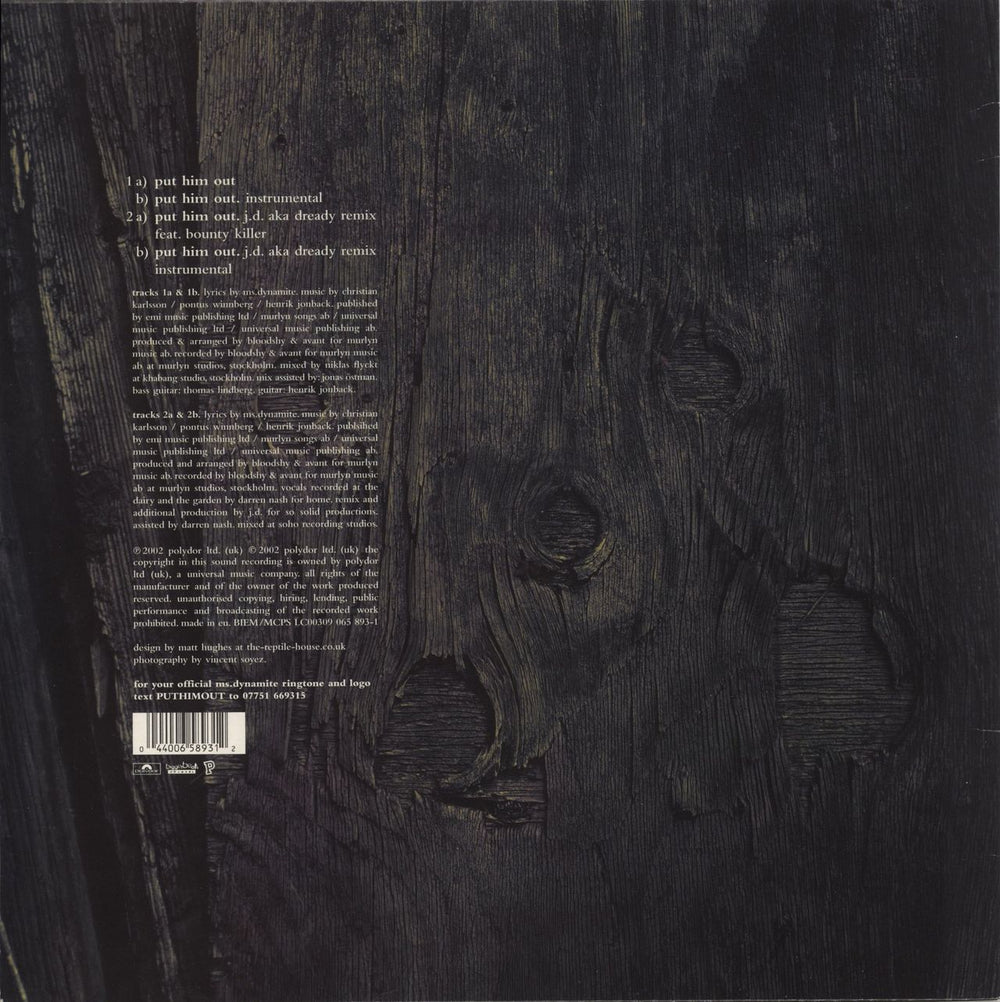 Ms. Dynamite Put Him Out UK 12" vinyl single (12 inch record / Maxi-single) 044006589312