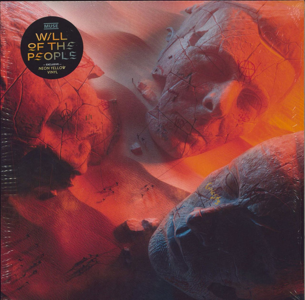 Muse Will Of The People - Neon Yellow Vinyl UK vinyl LP album (LP record) 0190296383861