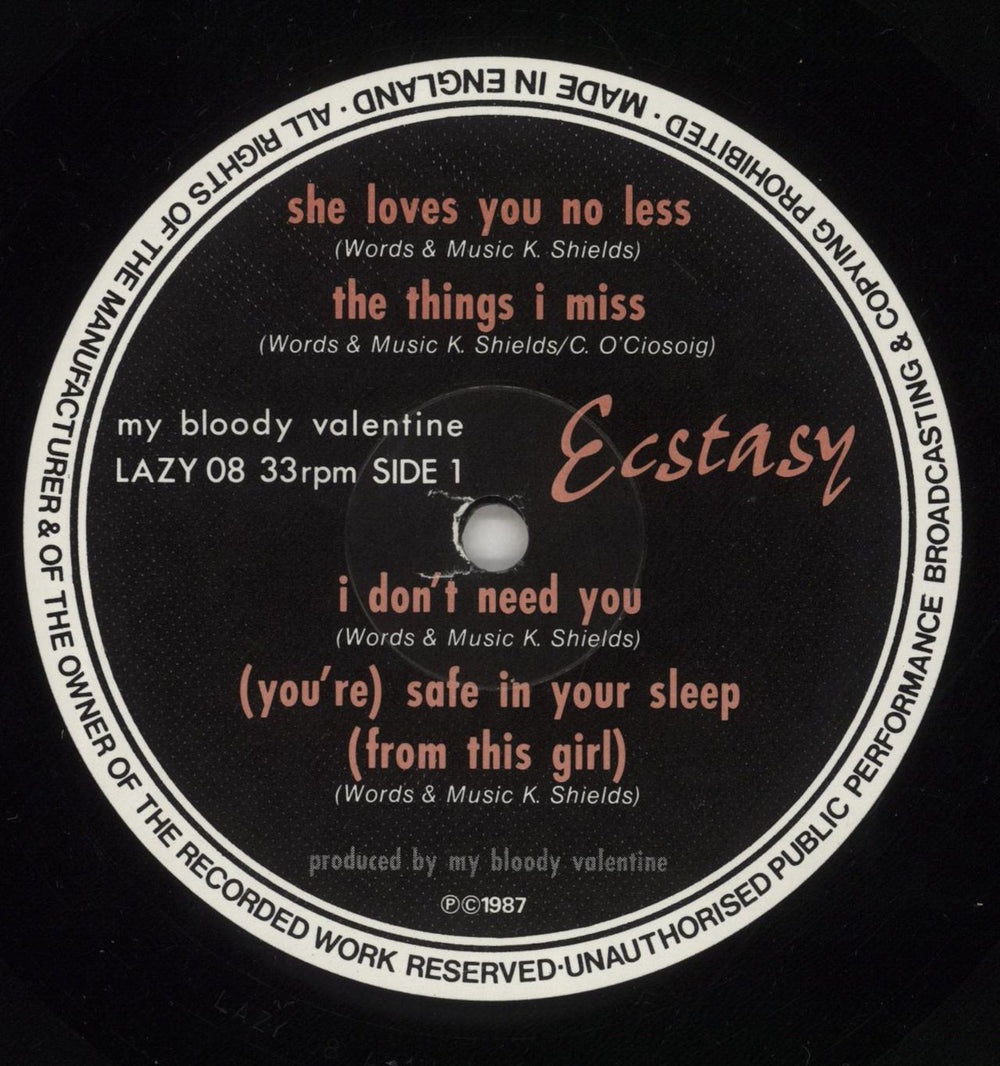 My Bloody Valentine Ecstasy - Mini LP UK vinyl LP album (LP record) MBVLPEC34958