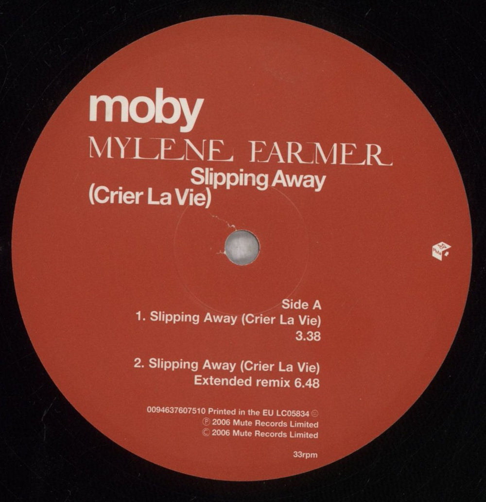 Mylene Farmer Slipping Away [Crier La Vie] French 12" vinyl single (12 inch record / Maxi-single) MYL12SL846583