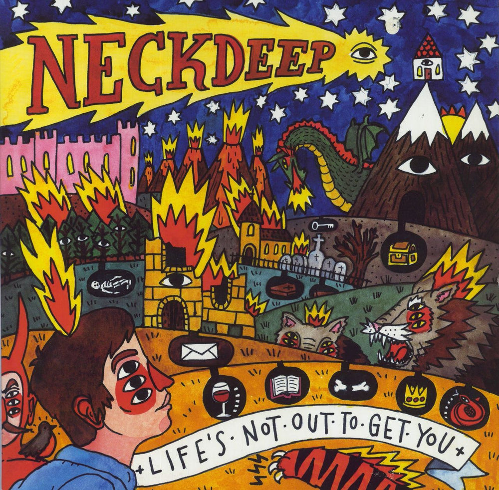 Neck Deep Life's Not Out To Get You - Turquoise Vinyl - EX UK vinyl LP album (LP record) HR2156-1