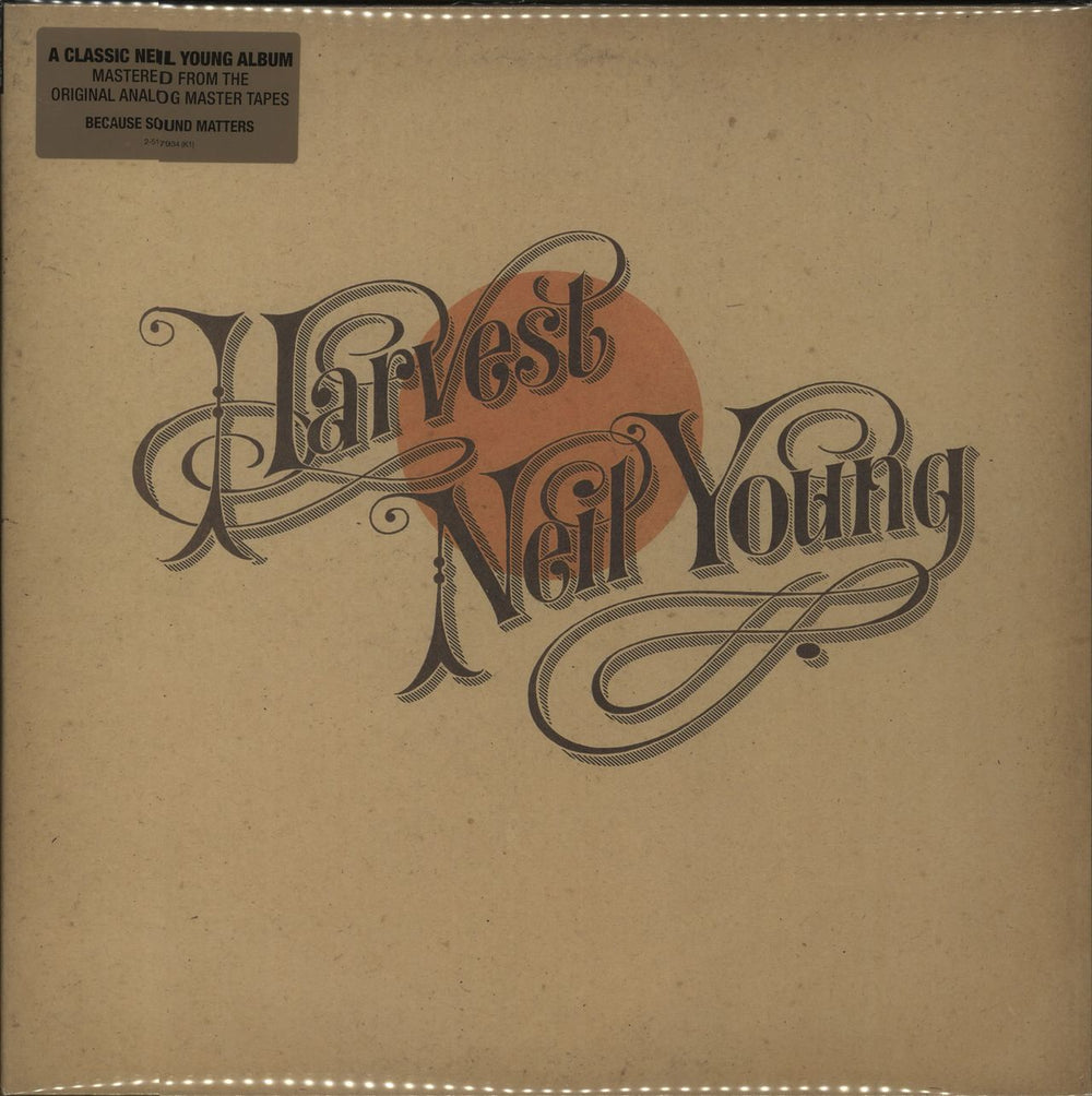 Neil Young Harvest - Remastered - Textured Gatefold Cover - Sealed UK vinyl LP album (LP record) 9362-49786-5