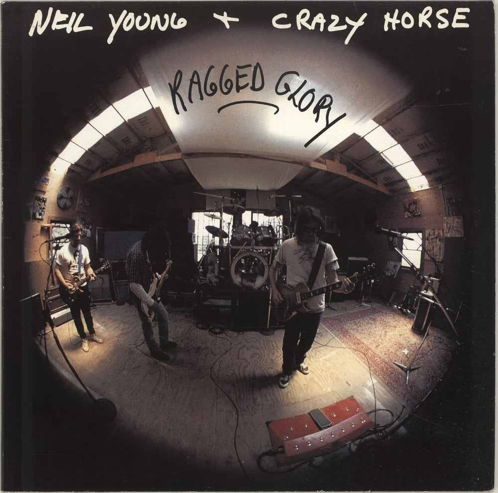 Neil Young Ragged Glory - EX UK vinyl LP album (LP record) WX374