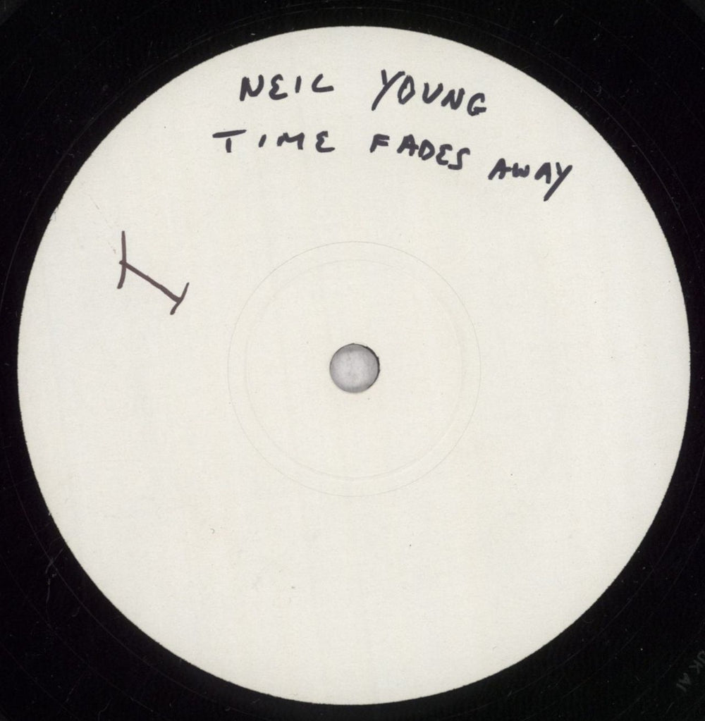 Neil Young Time Fades Away - White Label Test Pressing UK vinyl LP album (LP record) K54010