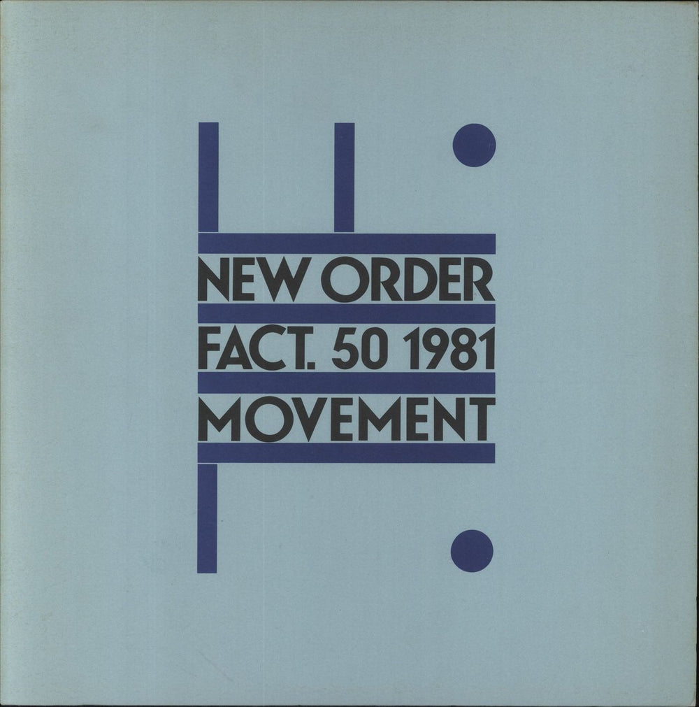 New Order Movement + Inner - VG UK vinyl LP album (LP record) FACT50
