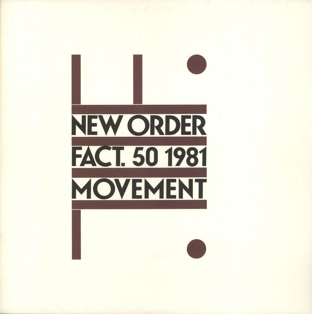 New Order Movement US vinyl LP album (LP record) FAC50US/FACT50