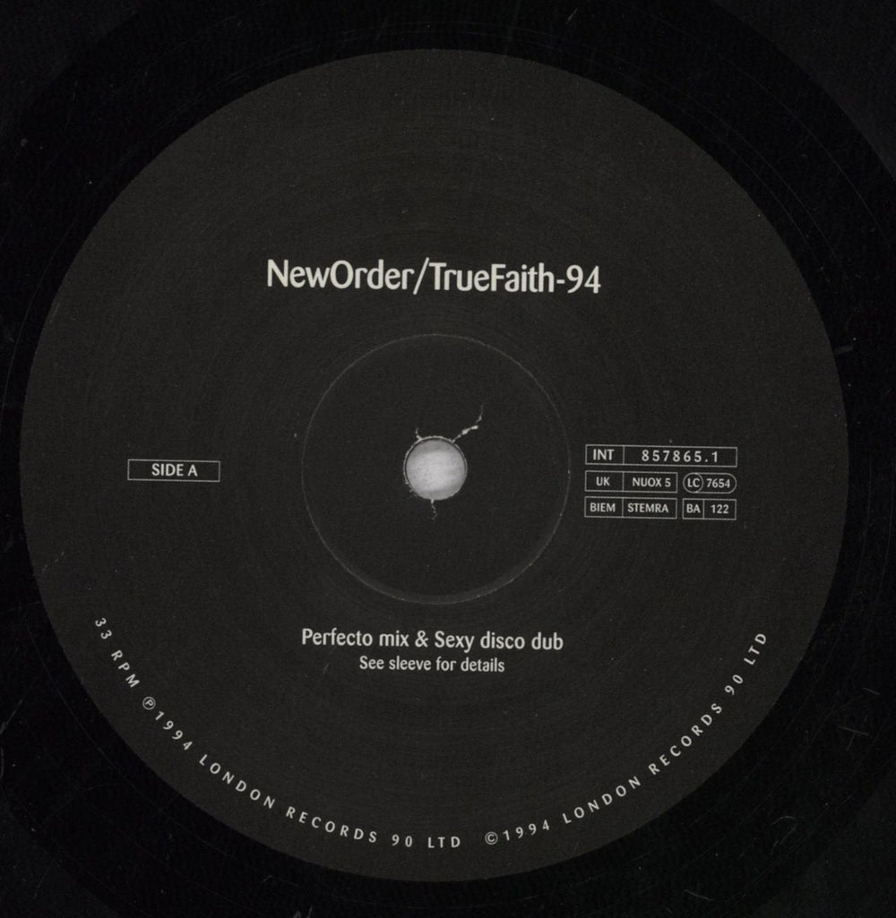 New Order True Faith-94 UK 12" vinyl single (12 inch record / Maxi-single) NEW12TR162850