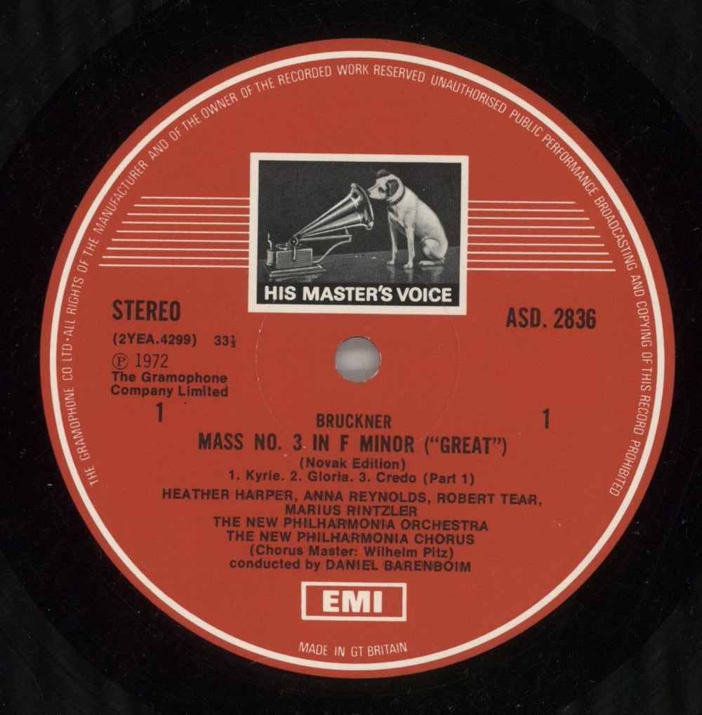 New Philharmonia Orchestra Mass No. 3 in F minor UK vinyl LP album (LP record) NV0LPMA528628