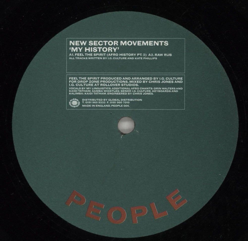 New Sector Movements My History UK 12" vinyl single (12 inch record / Maxi-single) PEOPLE004