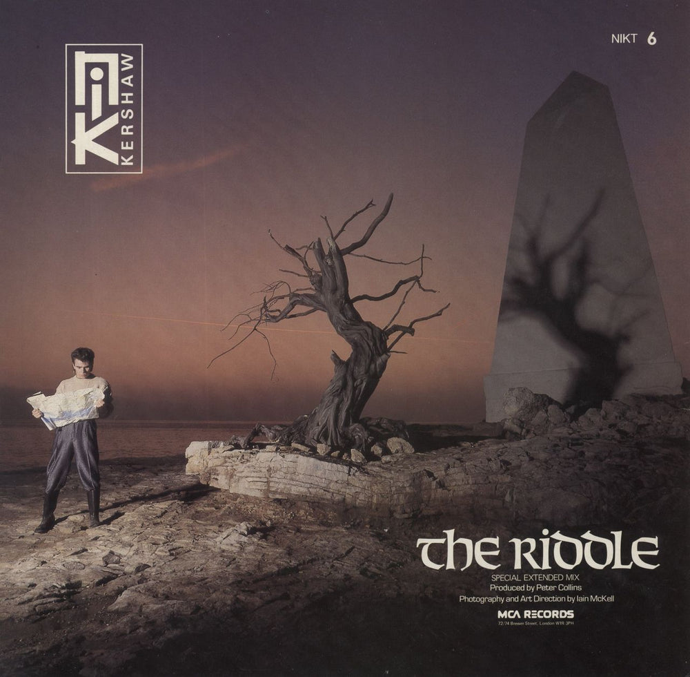Nik Kershaw The Riddle + Poster UK 12" vinyl single (12 inch record / Maxi-single)