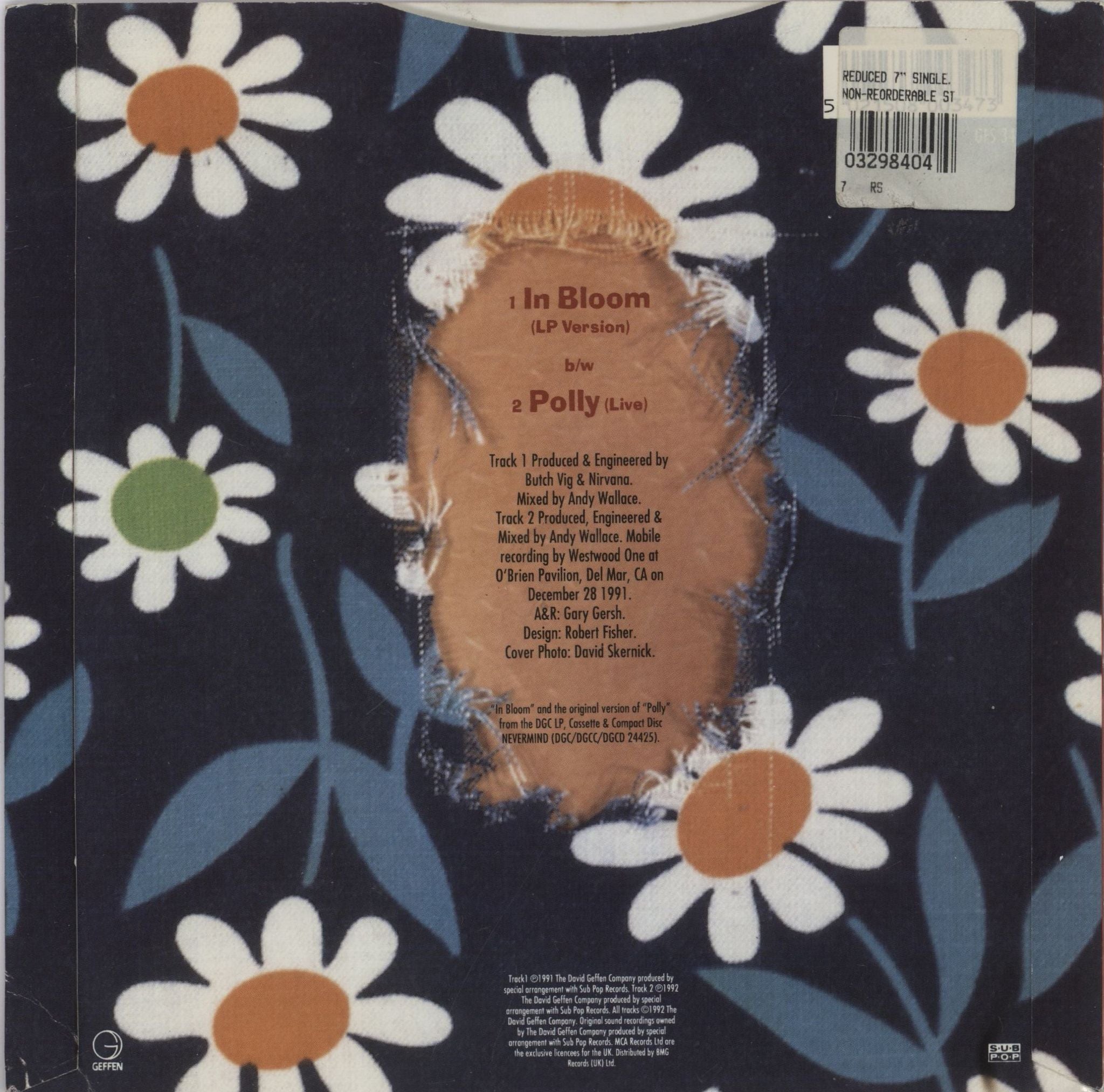 Nirvana (US) In Bloom UK 7\" vinyl single (7 inch record / 45) 5021508003473