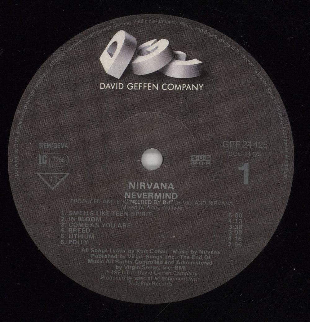 Nirvana (US) Nevermind - 1st - EX UK vinyl LP album (LP record) NIRLPNE583785