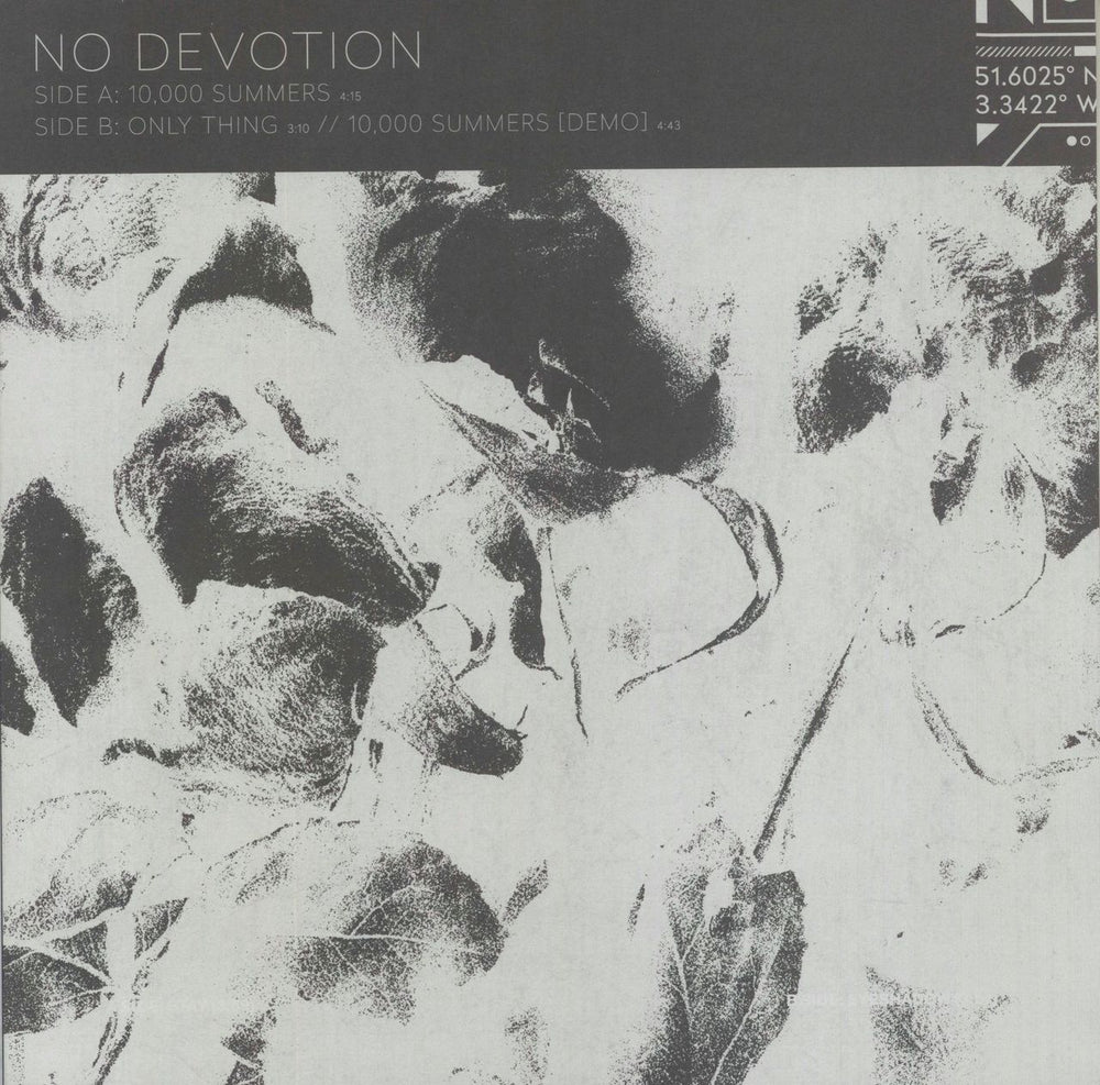 No Devotion 10,000 Summers - Black and White Vinyl UK 12" vinyl single (12 inch record / Maxi-single) CLTD1006