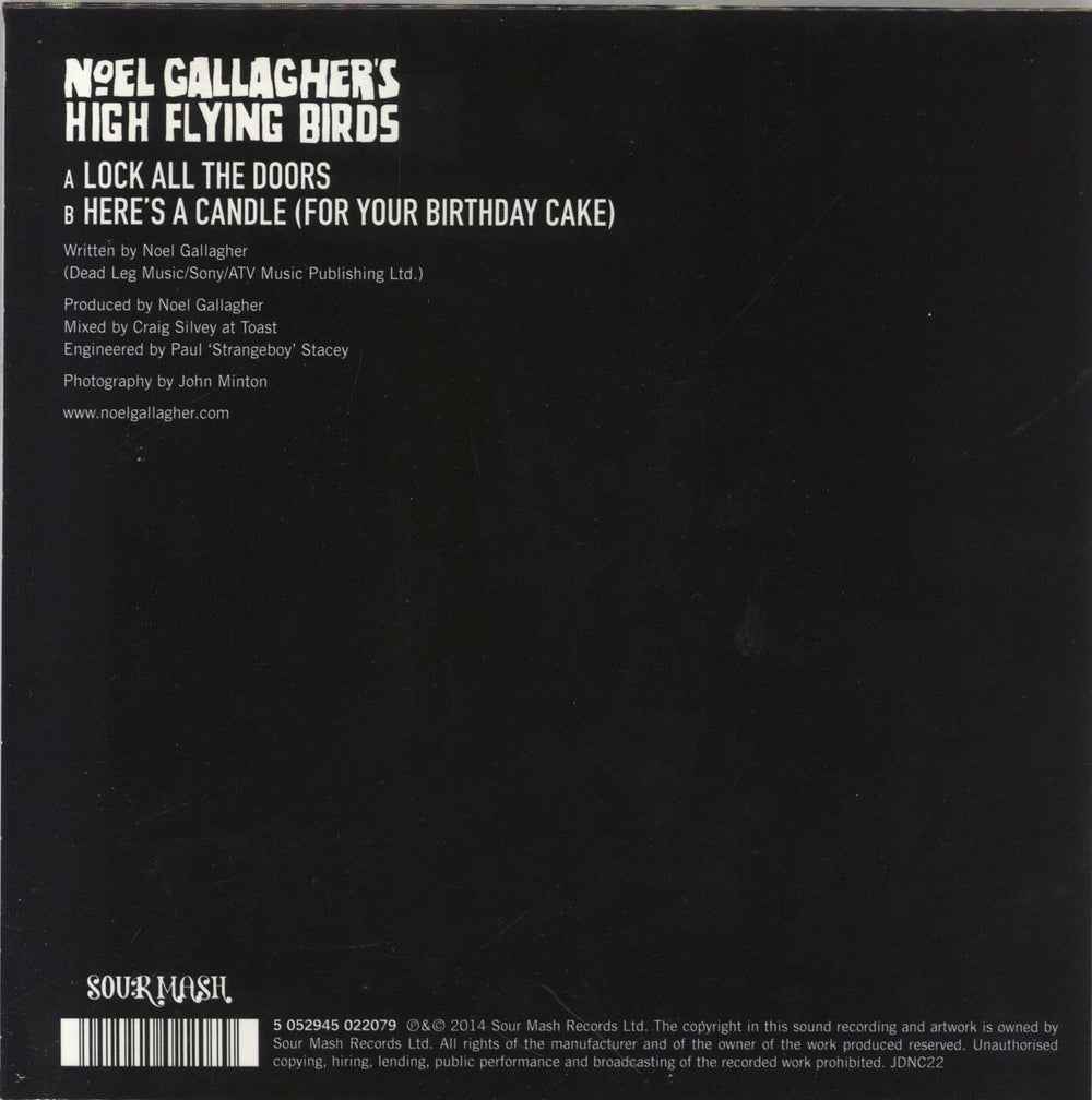 Noel Gallagher Lock All The Doors - Yellow Vinyl UK 7" vinyl single (7 inch record / 45) 5052945022079