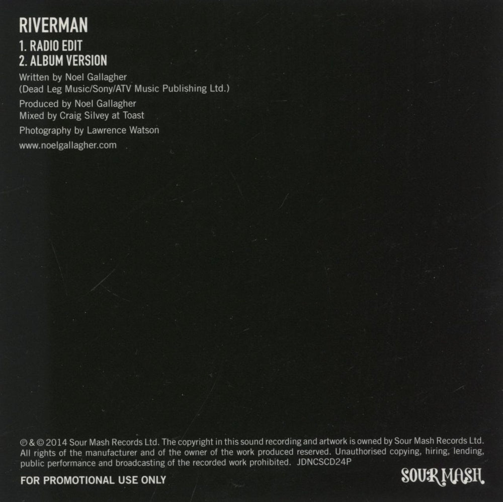 Noel Gallagher Riverman UK Promo CD single (CD5 / 5")